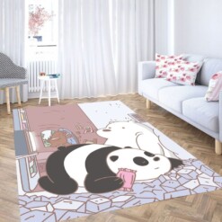 We Bare Bears Illustration Living Room Modern Carpet Rug