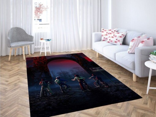 Welcome To Hawkins Stranger Things Living Room Modern Carpet Rug