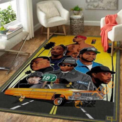 West Coast Rappers Area Rug