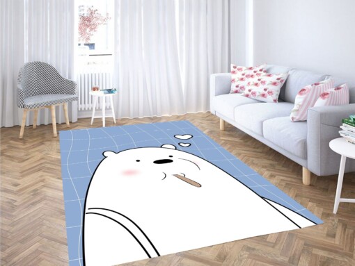 White Bear And Ice Cream Carpet Rug