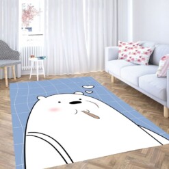 White Bear And Ice Cream Living Room Modern Carpet Rug