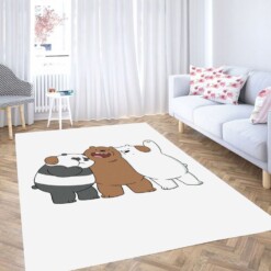 White Bear Panda Living Room Modern Carpet Rug