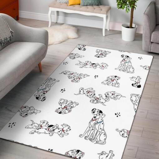 White Dalmatians Area Rug