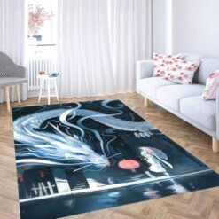 White Dragon Mythology Carpet Rug