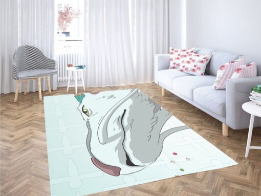 White Dragon Spirited Away Living Room Modern Carpet Rug