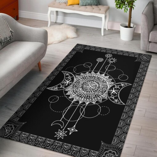 Wicca Triple Moon Area Rug