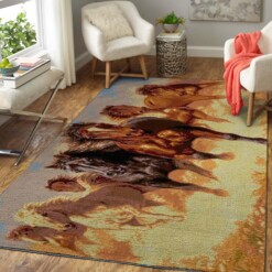 Wild Horses Area Rug