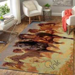 Wild Horses Area Rug