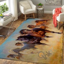 Wild Horses Area Rug