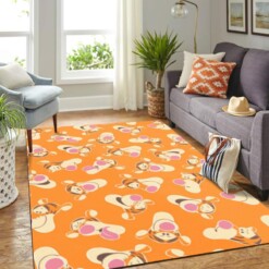 Winnie The Pooh Tigger Faces Carpet Floor Area Rug