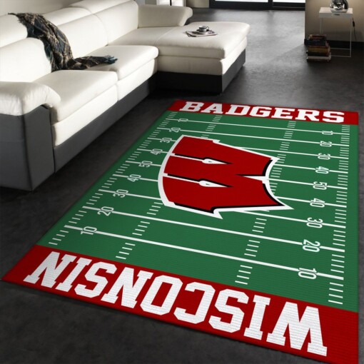 Wisconsin Badgers NFL Rug  Custom Size And Printing