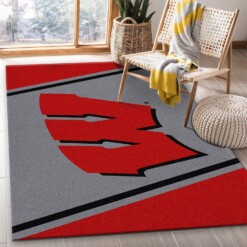 Wisconsin Badgers Rug Team Logo  Custom Size And Printing