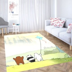 With Kate We Bare Bears Living Room Modern Carpet Rug