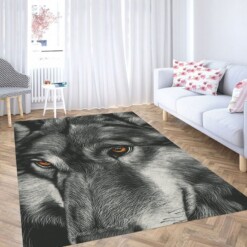 Wolf Detail Art Living Room Modern Carpet Rug