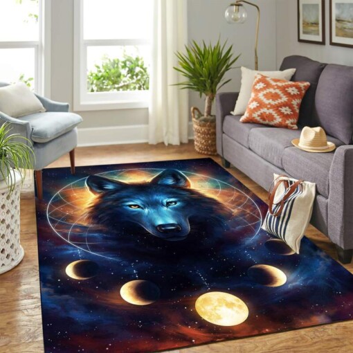 Wolf Galaxy Carpet Floor Area Rug