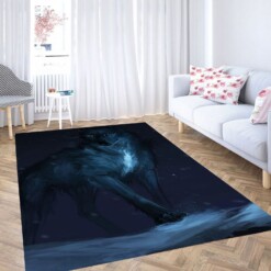 Wolf In The Dark Carpet Rug