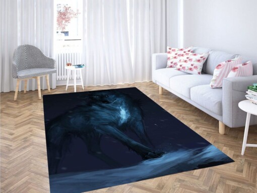 Wolf In The Dark Living Room Modern Carpet Rug