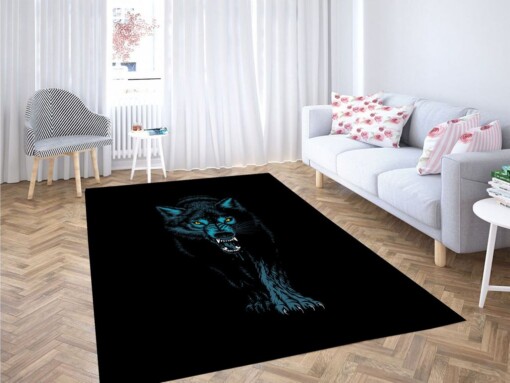 Wolf Skateboard Living Room Modern Carpet Rug