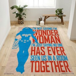 Wonder Woman Secret Identity Rug  Custom Size And Printing