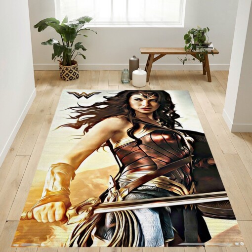 Wonder Woman Shield Rug  Custom Size And Printing