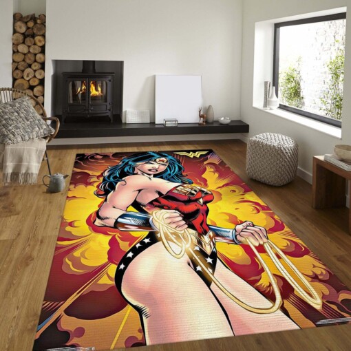 Wonder Woman Vibrant Rug  Custom Size And Printing