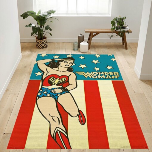 Wonder Woman Vintage Rug  Custom Size And Printing