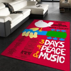 Woodstock Festival Rug  Custom Size And Printing