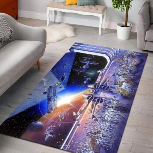 X-wing Starfighter Star Wars Rug  Custom Size And Printing