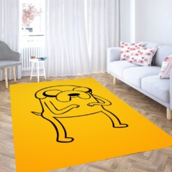 Yellow Jack Adventure Time Living Room Modern Carpet Rug