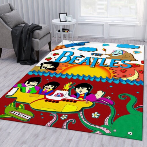 Yellow Submarine Rug  Custom Size And Printing