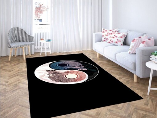 Yin And Yang Wallpaper Living Room Modern Carpet Rug