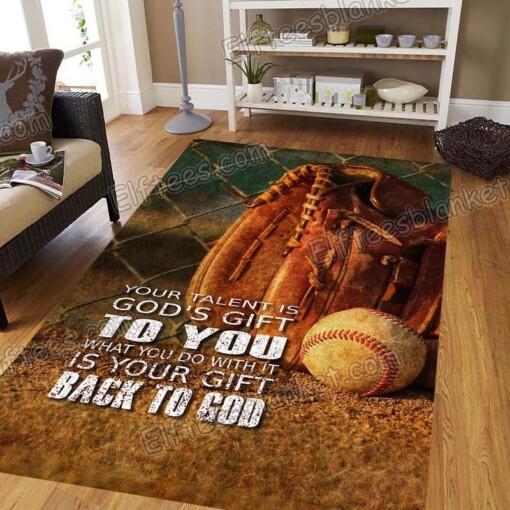 Your Talent Is Gods Gift To You Baseball Floor Area Rug