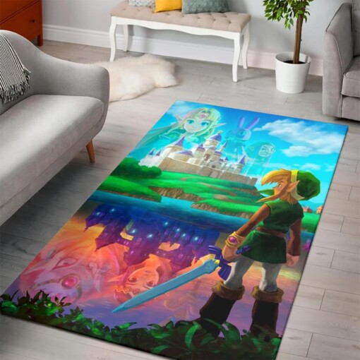 Zelda Link Between Worlds Rug  Custom Size And Printing