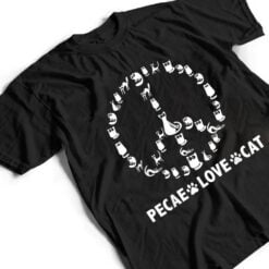 1 Womens Peace Love Cat T Shirt - Dream Art Europa