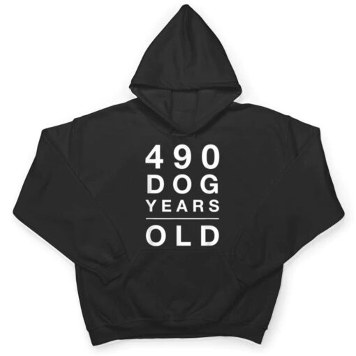 490 Dog Years Old Funny 70th Birthday Gift T Shirt