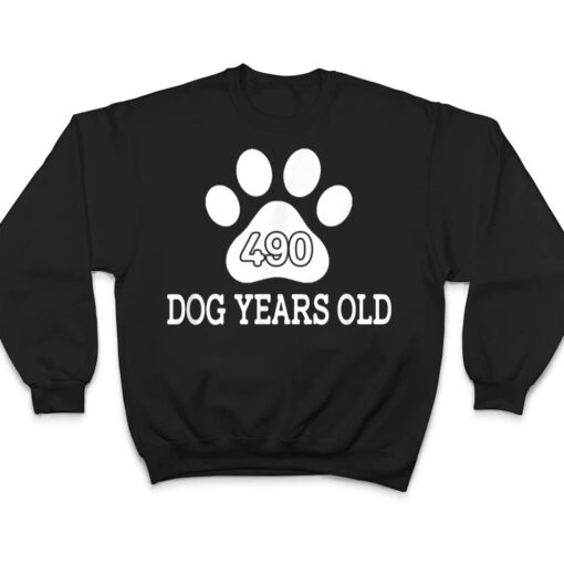 490 Dog Years Old Funny 70th Birthday T Shirt