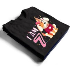 7th birthday girl dog puppies children I am 7 T Shirt - Dream Art Europa