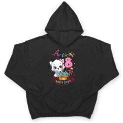 8 Years Old 8th Birthday Girls Cute Cat Awesome Since 2014 T Shirt - Dream Art Europa