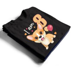 8 Years old 8 birthday outfit Boy girl Dog Corgi T Shirt - Dream Art Europa