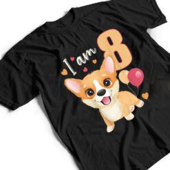 8 Years old 8 birthday outfit Boy girl Dog Corgi T Shirt - Dream Art Europa