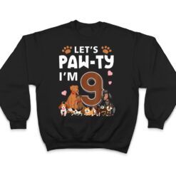 9 Year Old Puppy Dog Birthday Pawty Dogs 9th Party T Shirt - Dream Art Europa