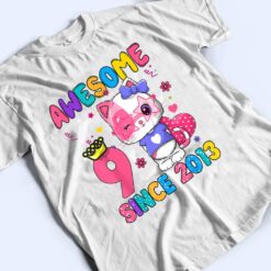 9 Years Old 9th Birthday Girls Cute Cat Awesome Since 2013 T Shirt - Dream Art Europa