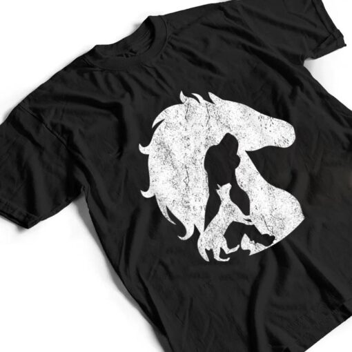 A Nice Horse Dog Cat Design Silhouette of Horses Dogs Cats T Shirt