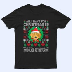 All I Want For Christmas Golden Retriever Dog Lover T Shirt