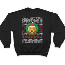 All I Want For Christmas Golden Retriever Dog Lover T Shirt - Dream Art Europa