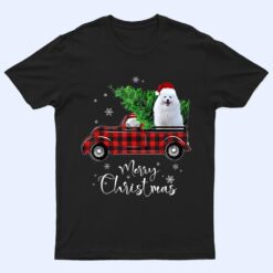 American Eskimo Red Truck Christmas funny dog T Shirt