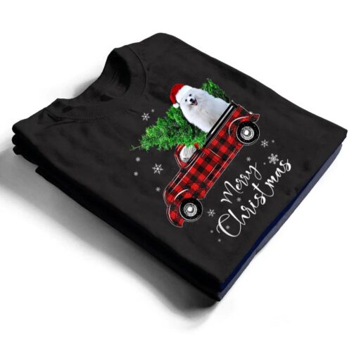 American Eskimo Red Truck Christmas funny dog T Shirt