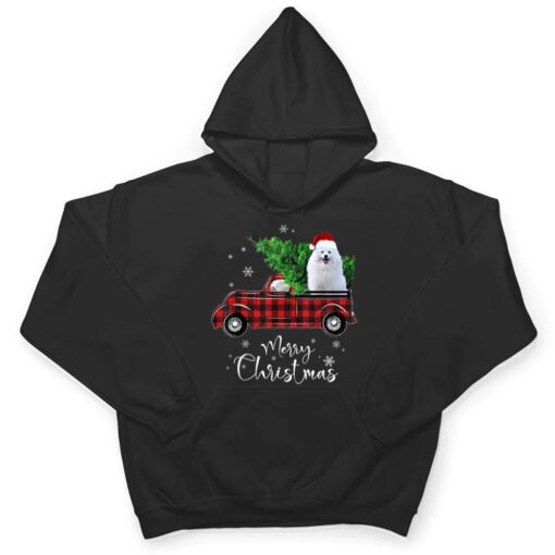 American Eskimo Red Truck Christmas funny dog T Shirt