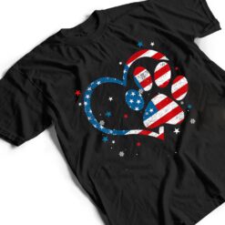 American Flag Patriotic Dog & Cat Paw Print - 4th Of July T Shirt - Dream Art Europa