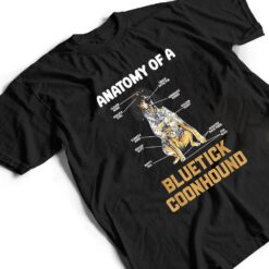 Anatomy Of A Bluetick Coonhound T Shirt - Dream Art Europa